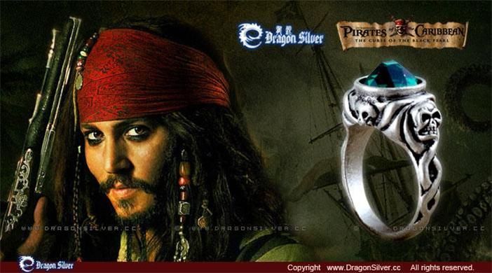 Captain Jack Sparrow Skull Ring   Pirates of Caribbean  
