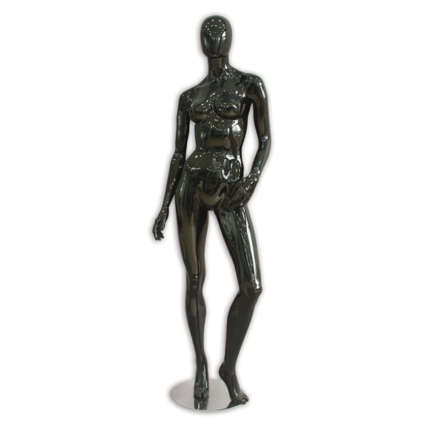 Female Glossy Black Abstract Full Body Mannequin NEW  