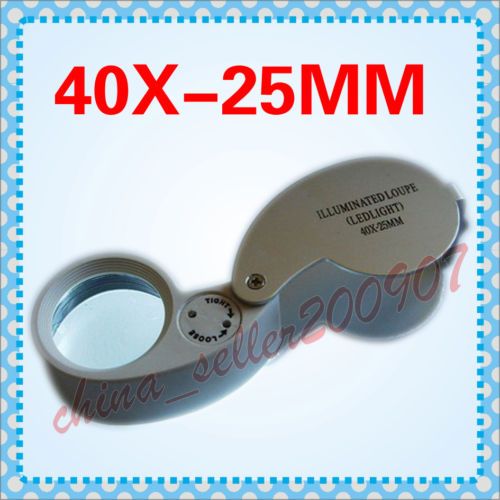 40x 25mm Jeweler Glass Loupe Eye Magnifier Magnifying  