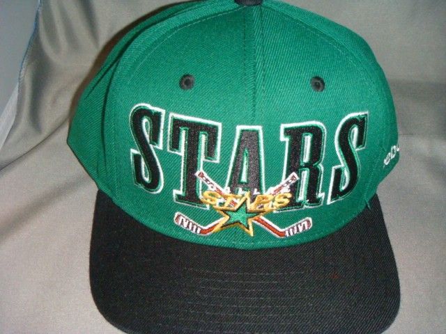 DALLAS STARS NHL REEBOK SNAPBACK HAT CAP STICKS GREEN/BLACK  