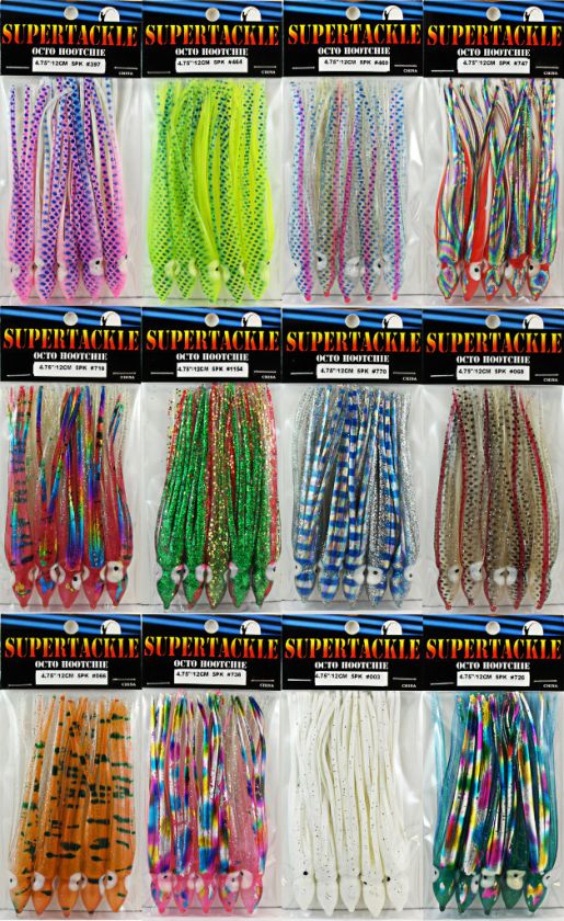   60 SUPERTACKLE Octo Hootchie Downrigger Salmon Fishing Lures  