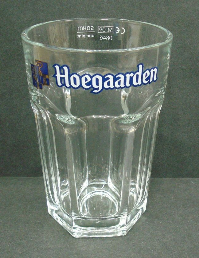 HOEGAARDEN HEAVY BEER HOME BAR PUB PINT GLASS USED VGC M09  