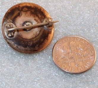 VICTORIAN ROSE GOLD FILLED SEED PEARL ENGINE TURNED PIN  