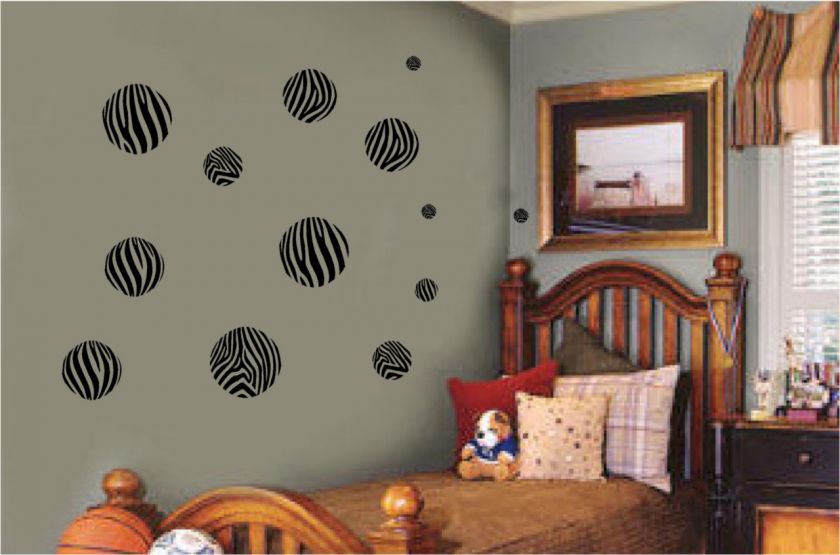  Animal Print Dots Circles Wall Sticker Vinyl Decal Jungle Room Decor