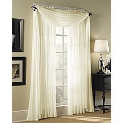NEW WHITE Elegance Sheer Voile Curtain 84 Panel 5678  